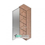 Пенал підвісний Hatria SLIDING wood system 260x400x1200 горіх / дзеркальний YXPX92