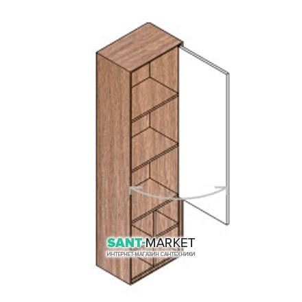 Пенал подвесной Hatria SLIDING wood system 260x400x1400 орех/белый глянцевый YXQ592