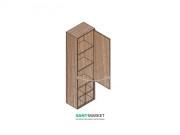 Пенал подвесной Hatria SLIDING wood system 260x400x1400 орех YXQ792