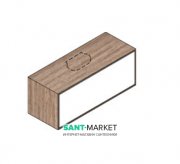 Тумба підвісна Hatria Sliding wood system 100 з отвором в центрі дерево горіх / білий глянець YXT492