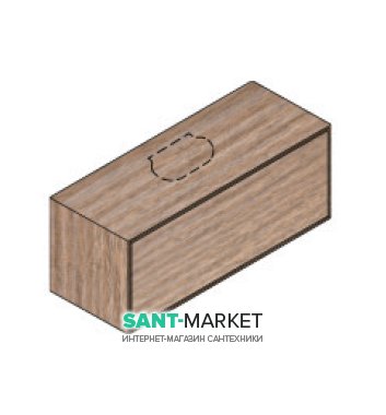 Тумба подвесная Hatria Sliding wood system 100 с отверстием в центре дерево орех YXTA92