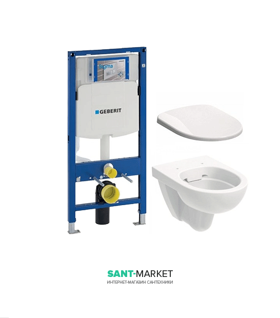Унітаз підвісний Kolo Nova Pro Rimfree з сидінням і інсталяцією Geberit Duofix Sigma M33120000 + M30112000 + 111.300.00.5