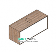 Тумба підвісна Hatria Sliding wood system 100 з отвором в центрі (cut 3) дерево горіх / білий глянець YXUS92