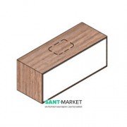 Тумба підвісна Hatria Sliding wood system 100 з отвором в центрі (cut 2) дерево горіх / білий глянець YXTY92