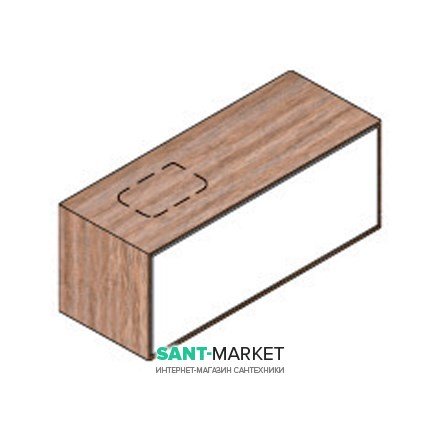 Тумба підвісна Hatria Sliding wood system 100 з отвором зліва (cut 2) дерево горіх / білий глянець YXU992