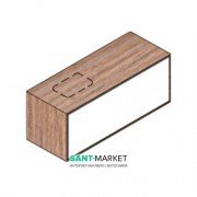 Тумба підвісна Hatria Sliding wood system 100 з отвором зліва (cut 2) дерево горіх / білий глянець YXU992