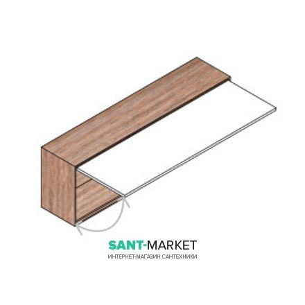 Пенал підвісний Hatria SLIDING wood system 1000x260x400 горіх / білий глянець YXQR92