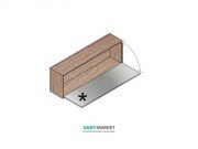 Пенал підвісний Hatria SLIDING wood system 1000x260x400 горіх / дзеркальний YXRB92