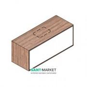 Тумба підвісна Hatria Sliding wood system 80 з отвором в центрі (cut 2) дерево горіх / білий глянець YXTZ92