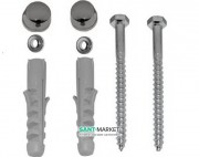 Комплект вертикального крепления для унитаза/биде Kerasan Retro хром 760390