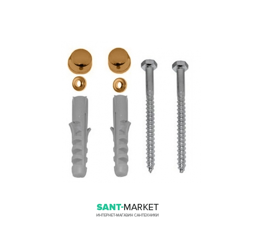 Комплект вертикального кріплення для унітазу / біде Kerasan Retro золото 760391