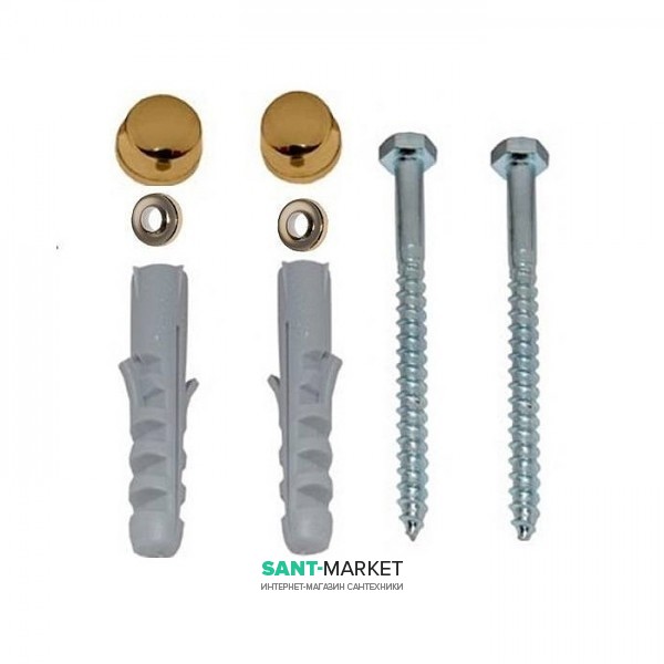 Комплект вертикального крепления для унитаза/биде Kerasan Retro бронза 760393