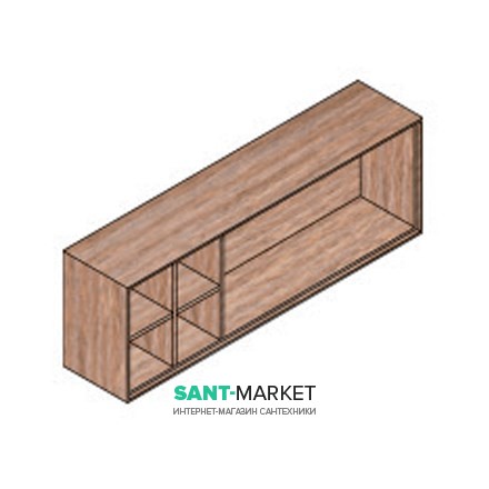 Пенал підвісний Hatria SLIDING wood system 1200x260x400 горіх YXRR92