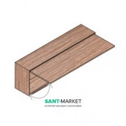 Пенал підвісний Hatria SLIDING wood system 1400x260x400 горіх YXQV92