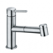 Змішувач для кухні Kludi Steel змішувач з висувним виливом нержавіюча сталь 44851F860