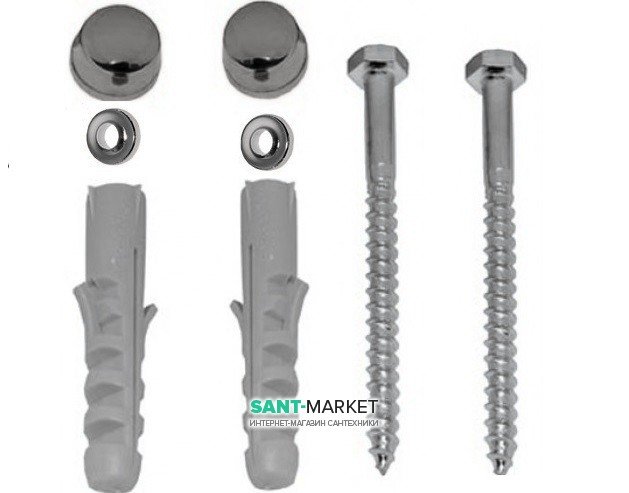 Комплект вертикального крепления для унитаза/биде Kerasan Retro хром 760390