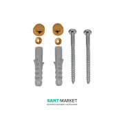 Комплект вертикального крепления для унитаза/биде Kerasan Retro золото 760391