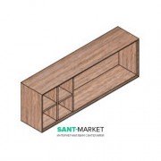 Пенал підвісний Hatria SLIDING wood system 1400x260x400 горіх YXRQ92