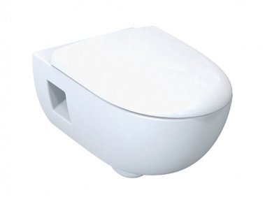 Унітаз підвісний Geberit Smyle Rimfree безободковий з сидінням Soft Close 500.215.01.1 + 500.232.01.1