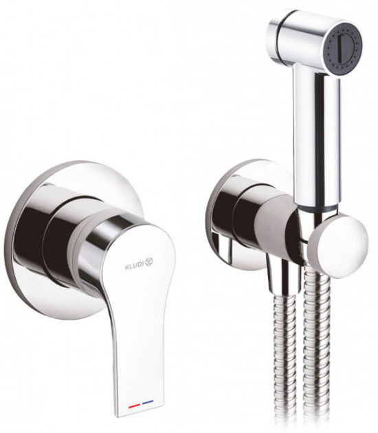 Набор для гигиенического душа скрытого монтажа Kludi Zenta SL хром 489980565