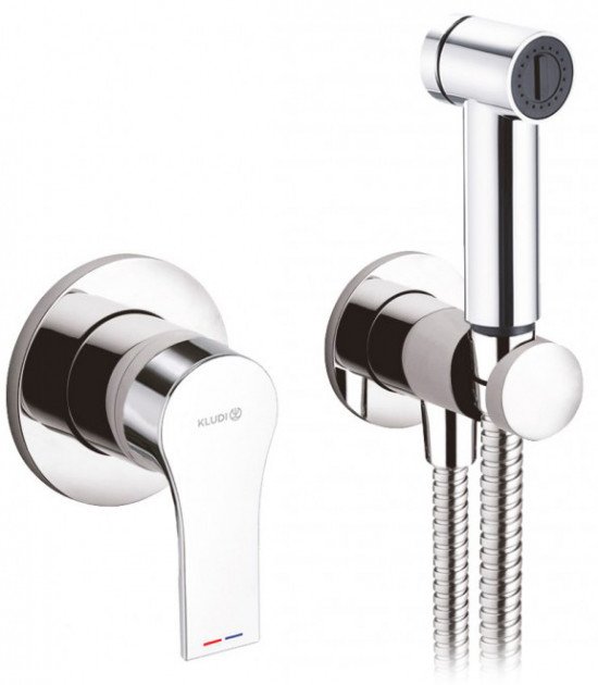 Набір для гігієнічного душу прихованого монтажу Kludi Zenta SL хром 489980565