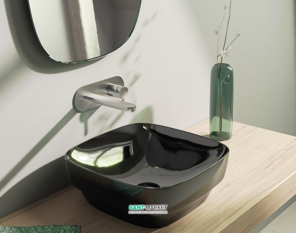 Раковина для ванної Catalano Green Lux 40х40 см чорний глянсовий 140AGRLXNE