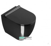 Унитаз напольный Catalano Sfera NewFlush 35х52 см керамика чёрный глянцевый 1VPC52NE
