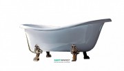 Ванна акриловая Gruppo Treesse Epoca 170х80 см белый фурнитура бронза V507100BR