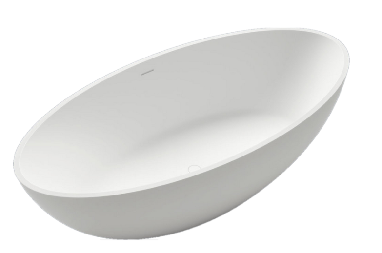 Ванна з штучного каменю Gruppo Treesse Carezza 180х85 см білий глянсовий V308BL