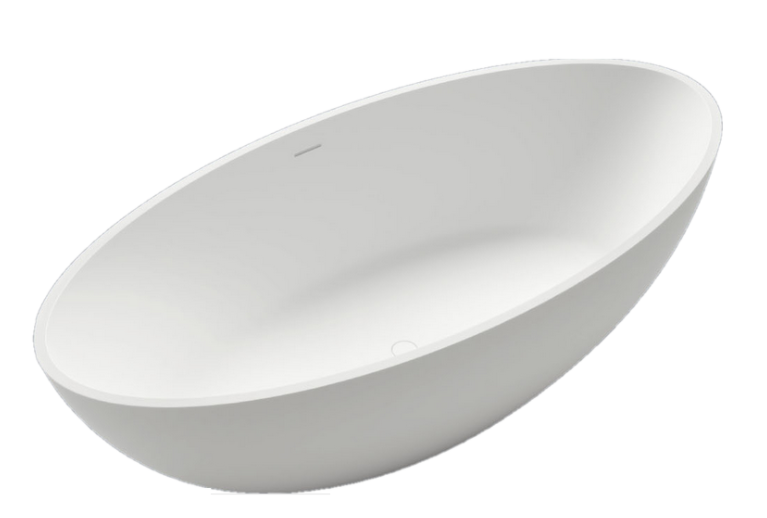 Ванна из искусственного камня Gruppo Treesse Carezza 180х85 см белый матовый V308BO