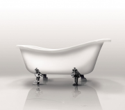 Ванна акриловая Gruppo Treesse Epoca 170х80 см белый фурнитура хром V5071