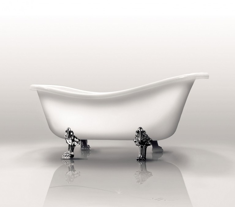 Ванна акрилова Gruppo Treesse Epoca 170х80 см білий фурнітура хром V5071