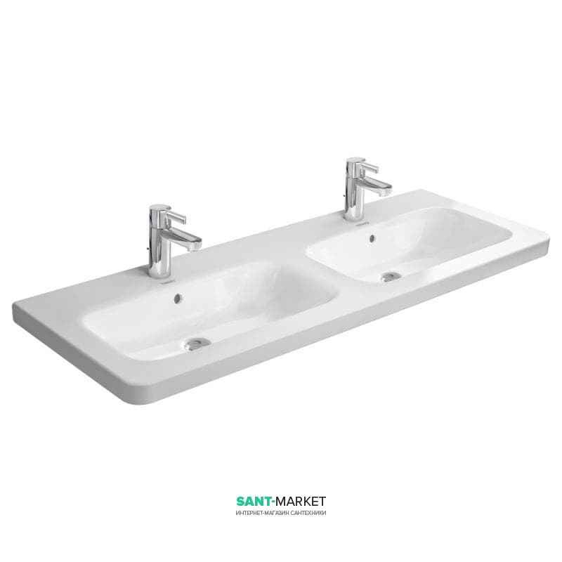 Раковина для ванної Duravit DuraStyle 130х44 см подвійна кераміка білий 2338130000