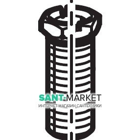 Винт длинный AlcaPlast для сифонов пластик черный S160