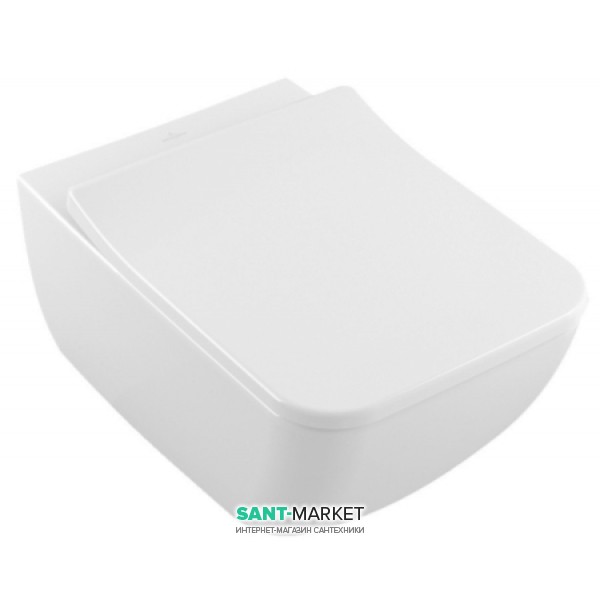 Унітаз підвісний Villeroy & Boch Venticello 37,5х56 см з кришкою Soft Closing 4611RL01