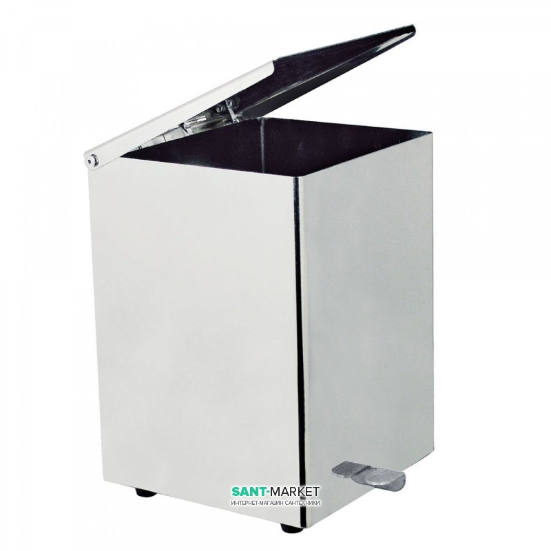 Мусорное ведро с педалью Tres Cuadro-Tres 180х180х250 мм хром 10763627
