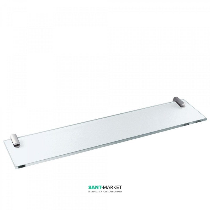 Поличка для ванної скляна Tres Loft-Tres 400 мм хром/прозорий 16163615