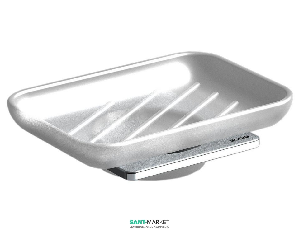 Мильниця для ванною Sonia S-Cube настінна білий / хром 166886