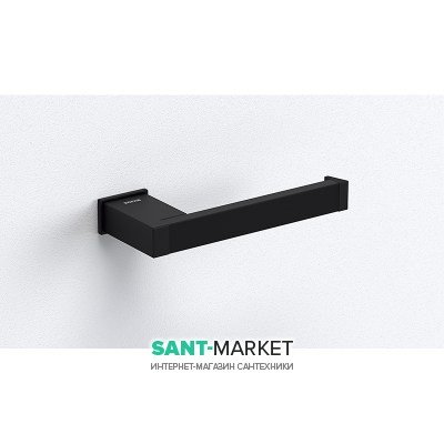 Тримач для туалетного паперу Sonia S-Cube Black настінний чорний 173037