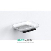 Мильниця для ванною Sonia S-Cube Black настінна білий / чорний 169931