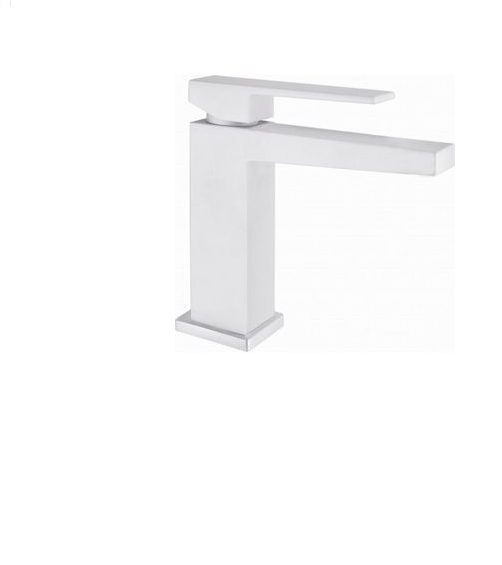 Смеситель для раковины Fiore Kube однорычажный белый матовый 100BB8515