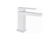 Смеситель для раковины Fiore Kube однорычажный белый матовый 100BB8515