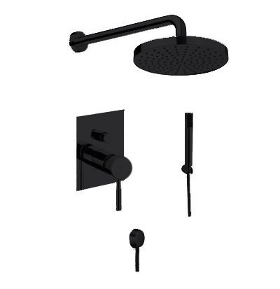 Душова система Fiore Xenon з верхнім і ручним душем чорний матовий 44NN5191