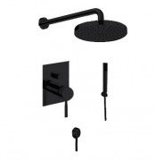 Душевая система Fiore Xenon с верхним и ручным душем чёрный матовый 44NN5191