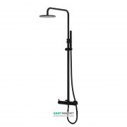 Душова стійка Fiore Xenon з верхнім і ручним душем чорний матовий 44NN5168