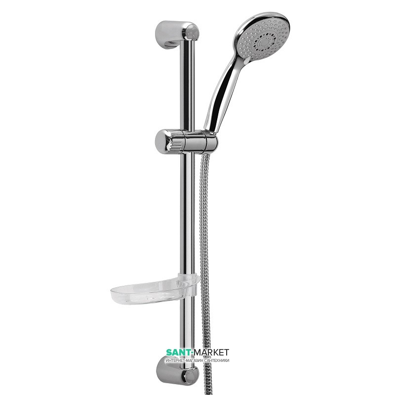 Душевой гарнитур Fiore со штангой ручным душем и мыльницей хром 30039500