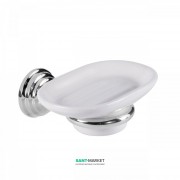 Мыльница настенная керамическая Tres Retro-Tres хром/белый 12463610