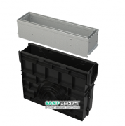 Пескоуловитель AlcaРlast с щелевой асимметричной надставкой из оцинкованной стали С250 AVZ101R-R121R