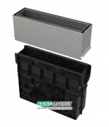 Пескоуловитель для дренажного канала Alcaplast AVZ101-R322 с щелевой асимметричной наставкой из нержавеющей стали С250 AVZ101R-R322R