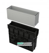 Пескоуловитель AlcaРlast с щелевой асимметричной надставкой из оцинкованной стали С250 AVZ101R-R122R